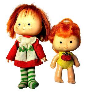 Vintage Strawberry Shortcake And Apple Blossom Doll Figurines